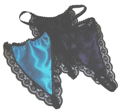 3 PURE SILK Lace G String thongs SIZE XS-XXL Francois de Loire BLACK RED IVORY
