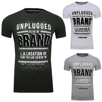 TOM TAILOR Denim T-Shirts/Tops T-Shirt mit geflocktem Schrift-Print