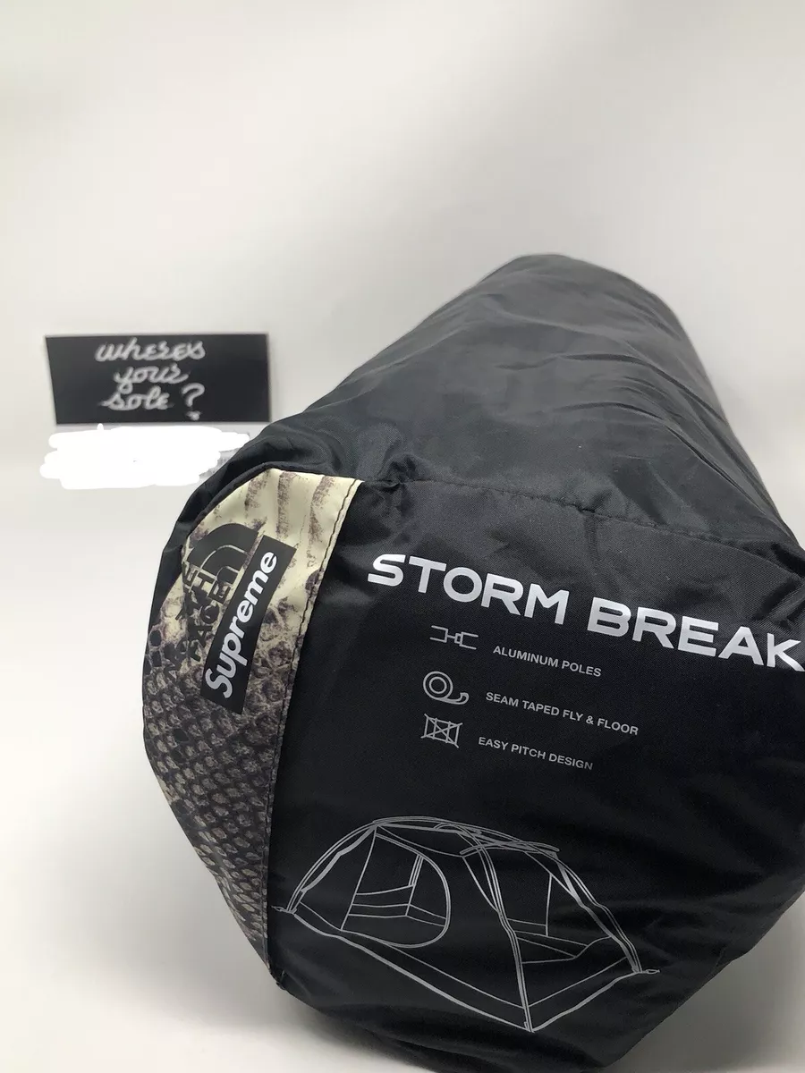 Supreme The North Face TNF Snakeskin Black Stormbreak 3 Taped Seam Tent Box Logo
