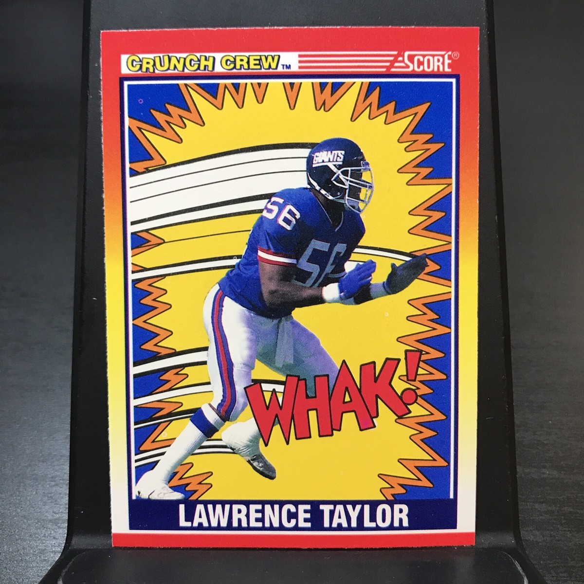 1990 Score Lawrence Taylor Crunch Crew “WHAK!” 552 New York Giants