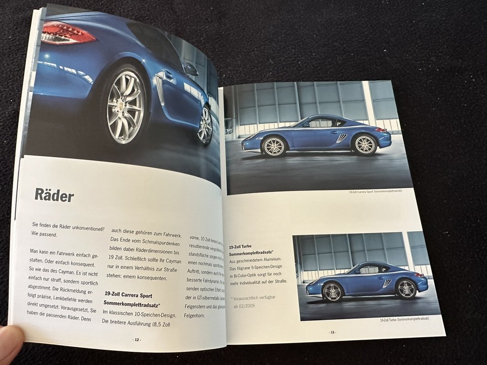 2009 Porsche Cayman & S Tequipment GERMAN Brochure Accessories 987
