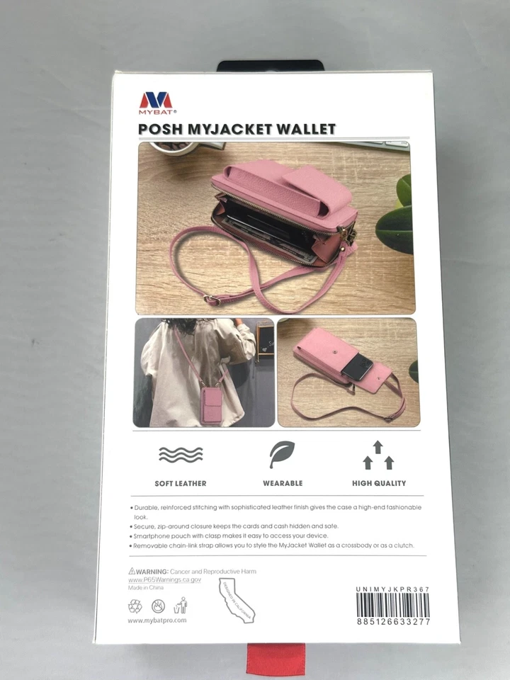 Bolso Bandolera para Teléfono Cartera Mujeres Cartera de Cuero con Ranuras para Tarjetas Bolsillo Foto 2 de 2