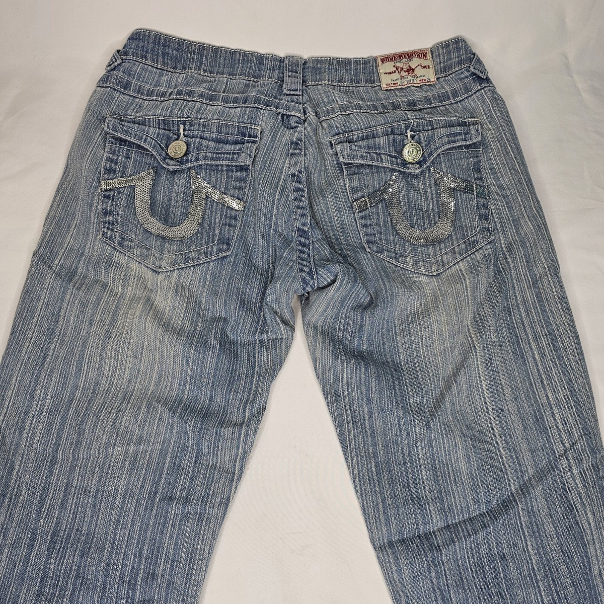 ✪人気　トゥルーレリジョン　デニム　JOEY SUPER T 29 JOEY SUPER T FLAP FLARE JEAN - REBEL TRAIL GREY WASH | True