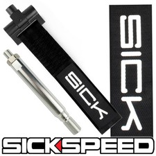 Sickspeed Front Bumper Rear Track Racing Style Tow Hook Strap Black Sick Mini