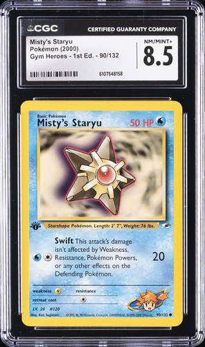 Misty's Staryu (1st Edition) graded CGC 8.5 for sale on eBay