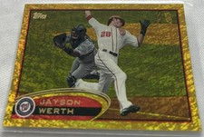 2012 Topps Baseball Jayson Werth Washington Nationals Gold Sparkle #295