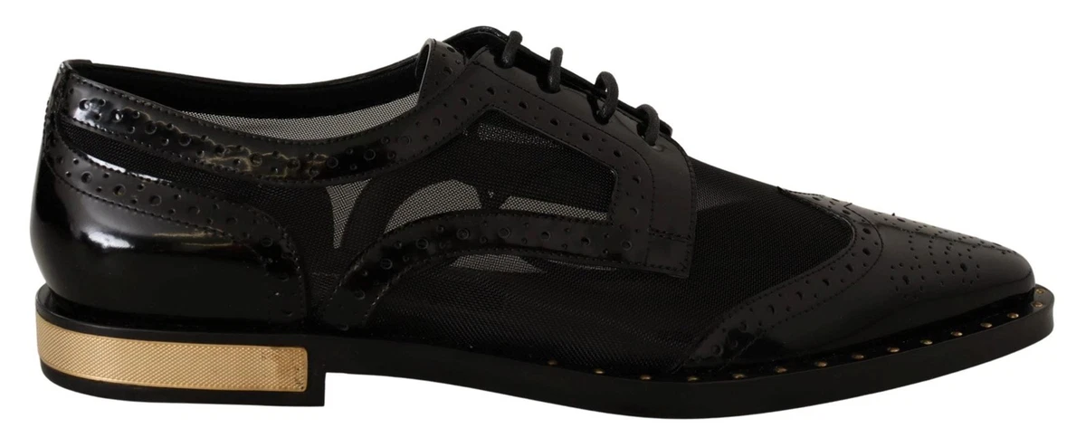 Dolce & Gabbana Lace Up Boots Wingtip Patent Leather Black 7 Sizes DOLCE & GABBANA Shoes Black Leather Oxford Wingtip Formal  main image 2