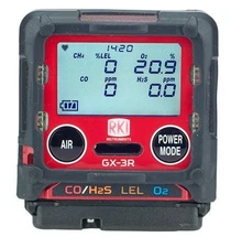 RKI 72-RA-C GX-3R LEL / O2 / H2S / CO with Li-Ion Battery Pack and 100-240 VAC