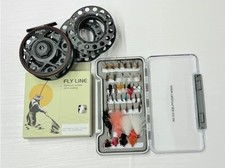 Profil Cassette Reel & Spools PLUS LINE, BACKING & Box of 40 Flies, TroutfliesUK