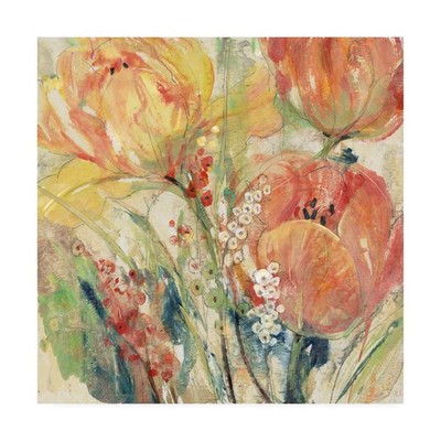 Trademark Fine Art Spring Tulip Array I By Tim Otoole 14X14 Wag14186-C1414Gg