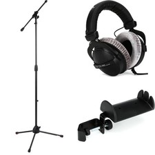 Beyerdynamic DT 770 Pro 250 ohm Closed-back Studio Mixing Headphones Mic Stand