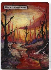 Bloodstained Mire Art Mtg Hand Painted Card Commander