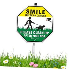 Clean Up After Your Dog Signs, 10" x 10" Aluminum Reflective Please Pick Up