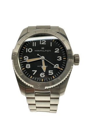 HAMILTON KHAKI FIELD Expedition Automatic Watch BLK SLV Titanium H702250