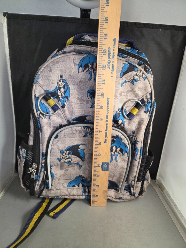 Batman Book pack Pottery Barn DC Comics Kids Boy's Gray Printed Shoulder Straps - Image 2 of 4