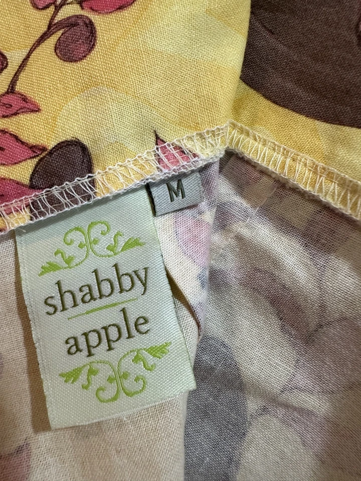 Saia lápis cintura alta maçã gasto pássaro estampa floral tamanho M - Imagem 3 de 4