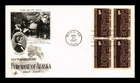 DR JIM STAMPS US COVER ALASKA PURCHASE AIR MAIL FDC BLOCK OF 4 ARTCRAFT