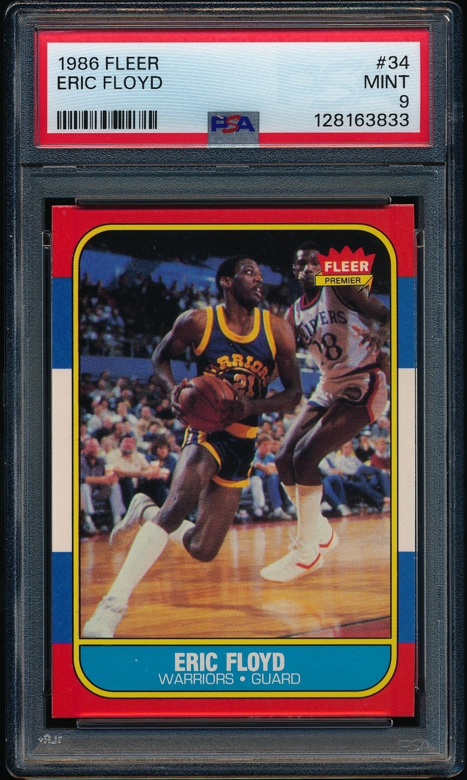 1986-87 Fleer Basketball Eric Floyd #34 Graded PSA 9 Mint