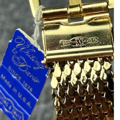 Vintage Whiting Davis slinky gold metal mesh skinny belt XL  display picture 1