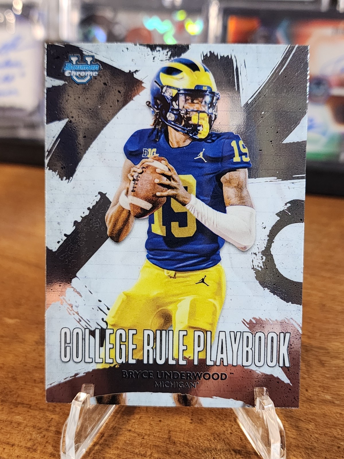 2025 Bowman University Chrome #CRP-6 Bryce Underwood College Rule Playbook