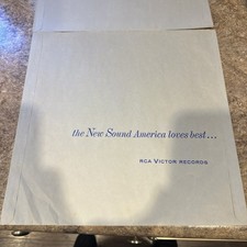 2 PAPER SLEEVE RCA VICTOR 21-112-1 PT 33 P RS INNER SLEEVE ONLY NO RECORD 12 IN.