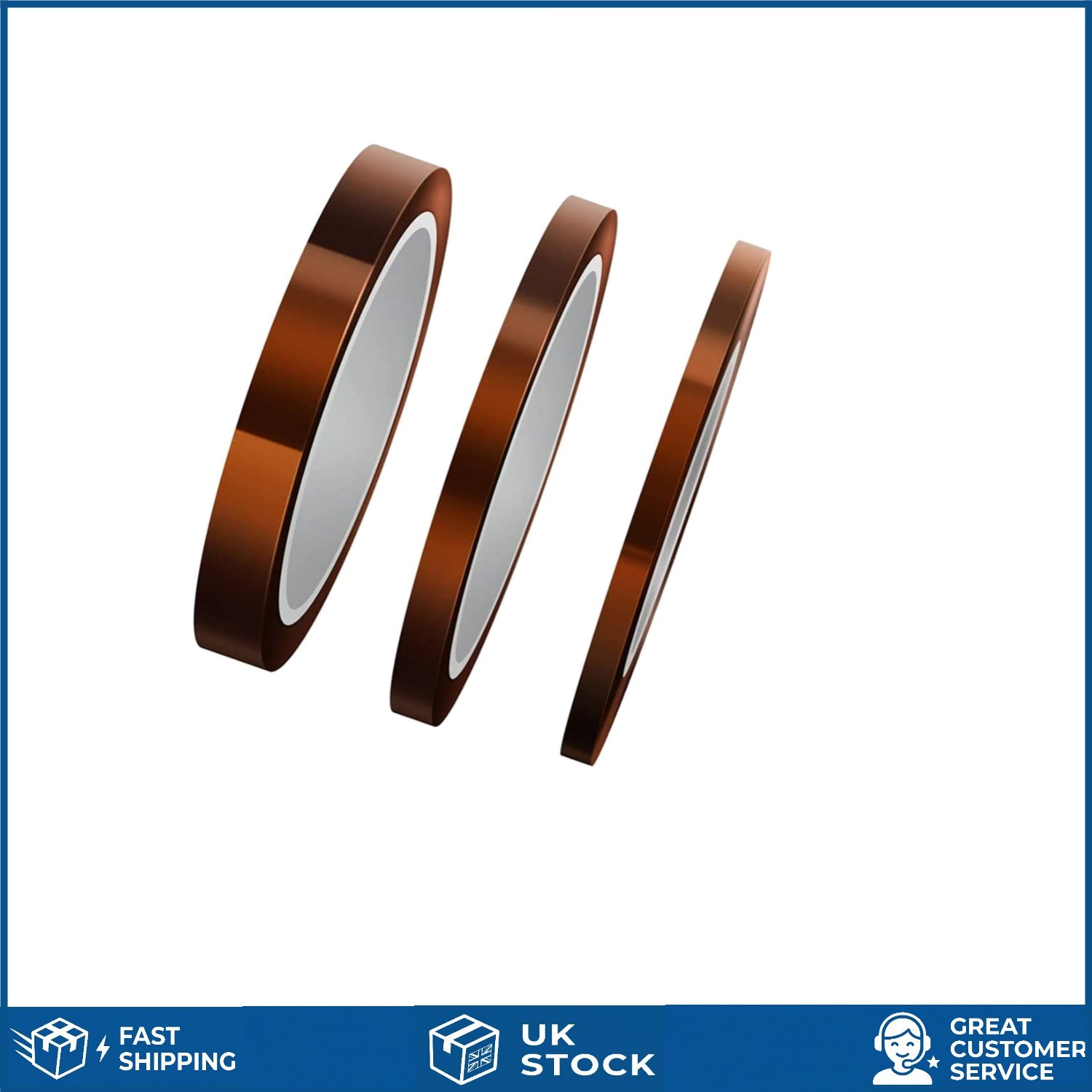 Versatile High Temp Polyimide Tape for 3D Printing and Soldering 3 Rolls