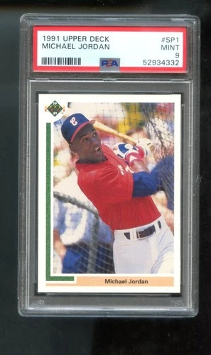 1991 Upper Deck #SP1 Michael Jordan ROOKIE RC PSA 9 Graded Baseball Card Insert