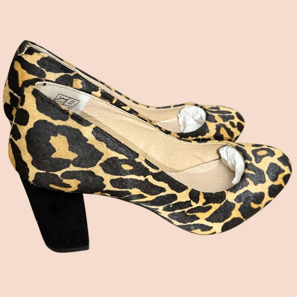 Lands End Leopard Minnie Calf Hair Pumps / SZ: 8.5 / NWT - Image 3 of 4