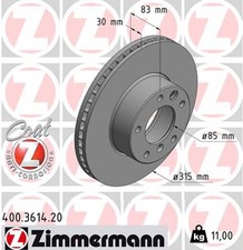 2x Bremsscheibe COAT Z ZIMMERMANN 400.3614.20 für MERCEDES W461 KLASSE W463 PUCH 2x Bremsscheibe COAT Z ZIMMERMANN 400.3614.20 für MERCEDES W461 KLASSE W463 PUCH