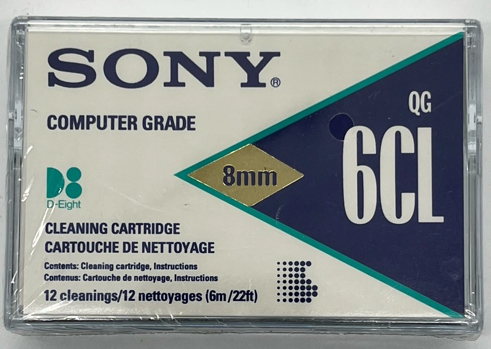 Sony QG6CL  Computer Grade  8mm 6CL Cleaning Cartrige 3er Set Neu Sealed - Bild 2 von 4