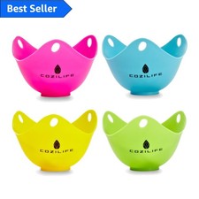 Multi-Functional Silicone Egg Poaching Set - Perfect for Microwaves & Stovetops