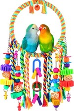 Bird Toys Bird Swing Toy Bird Perch With Colorful Chewing Toys Suitable For Love