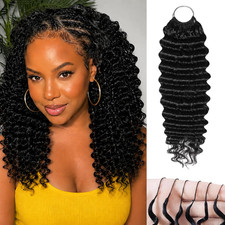 Feather Crochet Human Hair 18 Inch Deep Wave Miracle Knots for Black Women Inv