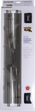 Trains - Snap-Fit E-Z TRACK #6 REMOTE CROSSOVER TURNOUT - LEFT (1/Box) - NICKEL