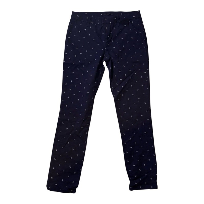 Tommy Hilfiger Women's Navy Blue Anchor Print Pants Size 4