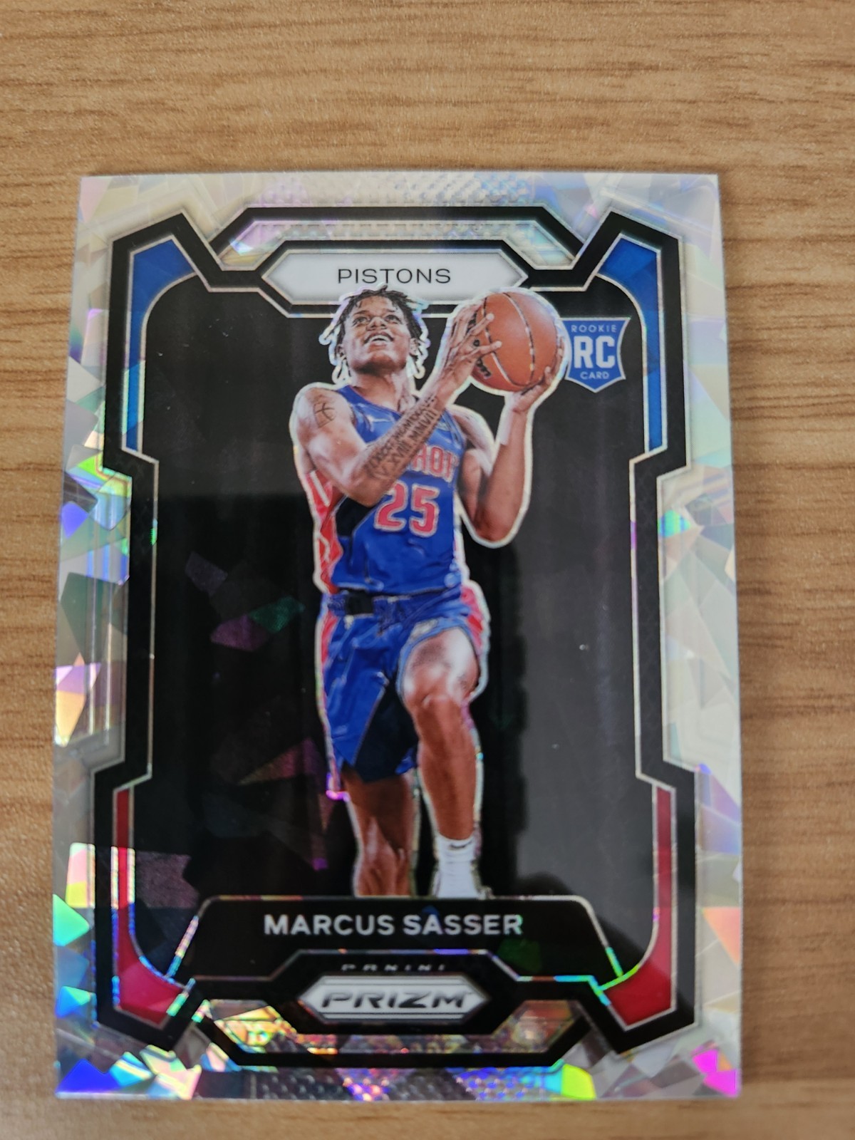 2023-24 Panini Prizm Marcus Sasser Rookie #174 Silver Cracked Ice RC - Pistons