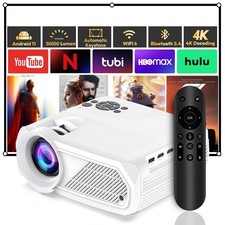 Projector 50000LMS 4K 1080P FHD 5G WiFi Bluetooth Portable Video Home Theater