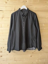 Paul Smith Grey Spot Long Sleeved Button Collared Shirt Mens XXL