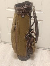Vintage Hot-Z Leather/Canvas Golf Bag Green USA Made 6-way