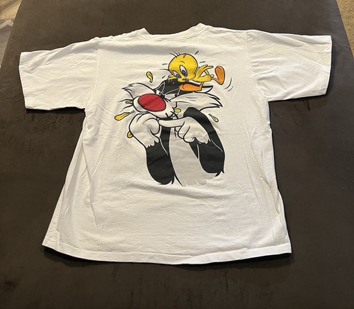T-shirt vintage 1994 adulto taglia grande nuova Silvestro e Tweety - Foto 2 di 2