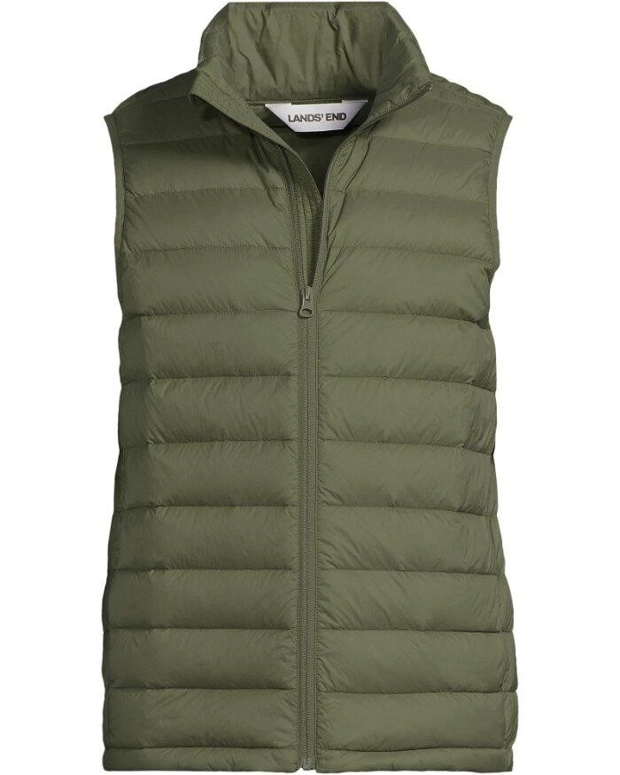 LANDS' END Big Men's 2XL Wanderweight Packable Down Vest NWT $145
