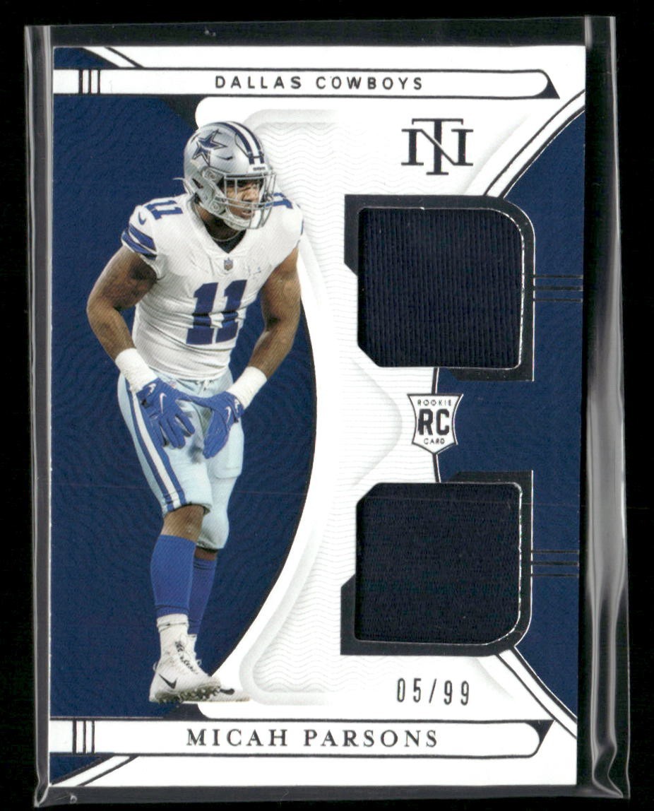 Micah Parsons Panini National Treasures Rookie Dual Materials #41 Base