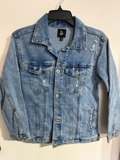 EUC Girls Art Class Denim Jacket Size L 10/12 With Pockets