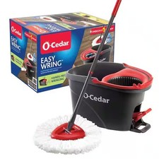 O-Cedar EasyWring Microfiber Spin Mop with Bucket System and Foot Pedal Wringing