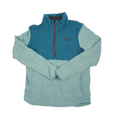 The North Face Mountain Sweatshirt Women's M Teal Blue 1/2 Zip Pullover Jacket