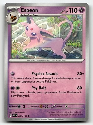 Espeon Obsidian Flames 86/197