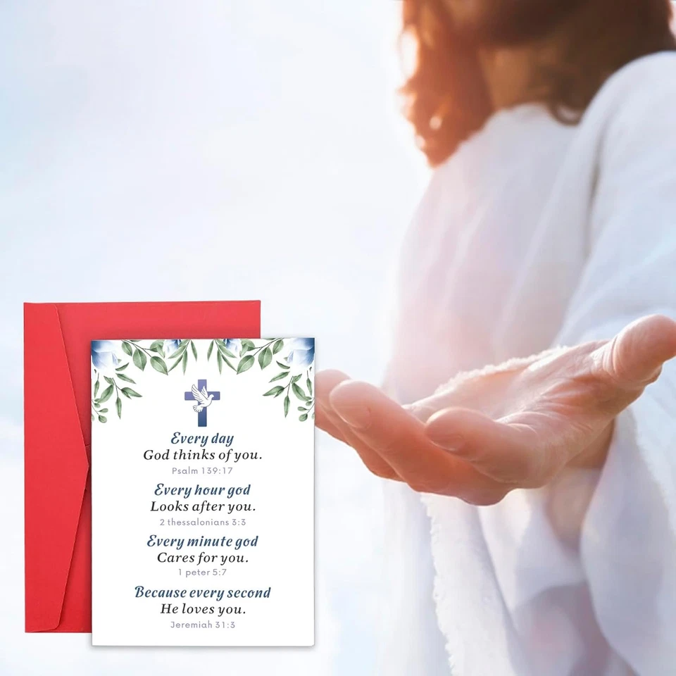 Tarjeta de felicitación religiosa para niñas niños tarjetas cristianas de San Valentín para mujeres Foto 4 de 4
