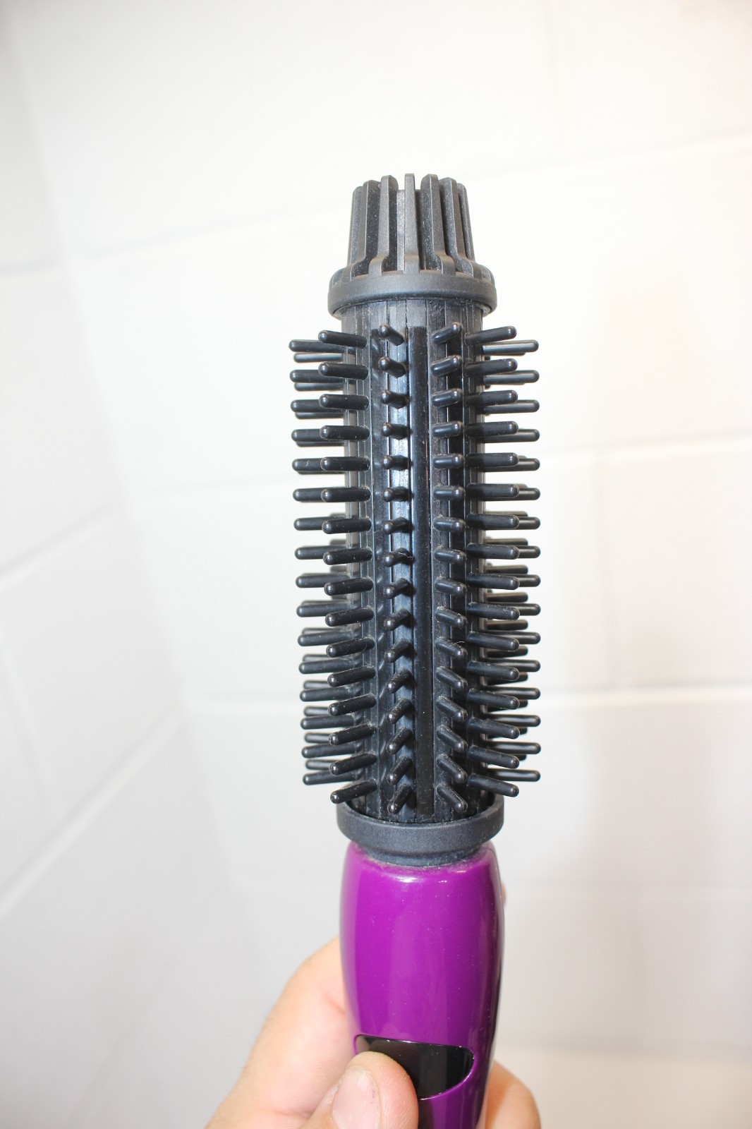 Instyler Hot Round Brush Curling Ionic Styler 30336 Purple, 2 heat settings