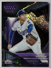 2026 Topps Chrome Black🔥 Shohei Ohtani Purple 🔥Mini-Diamond Dodgers #51/75