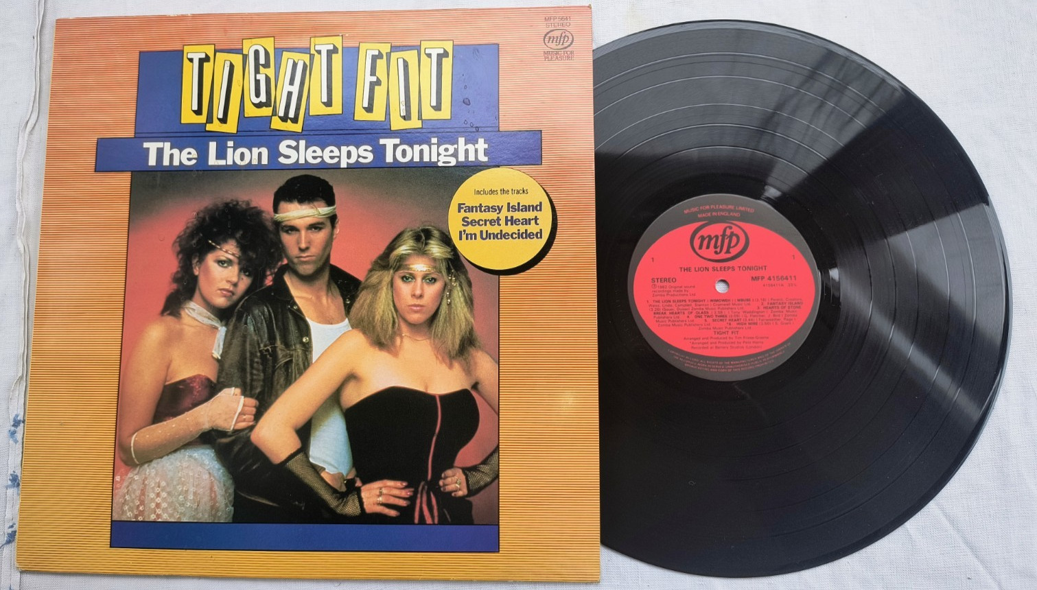 TIGHT FIT ""THE LION SLEEPS TONIGHT"" MFP REISSUE VINYL LP EX- / EX FANTASY ISLAND